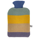 Lambswool Hot Water Bottle Cover - Jade & Gold Block