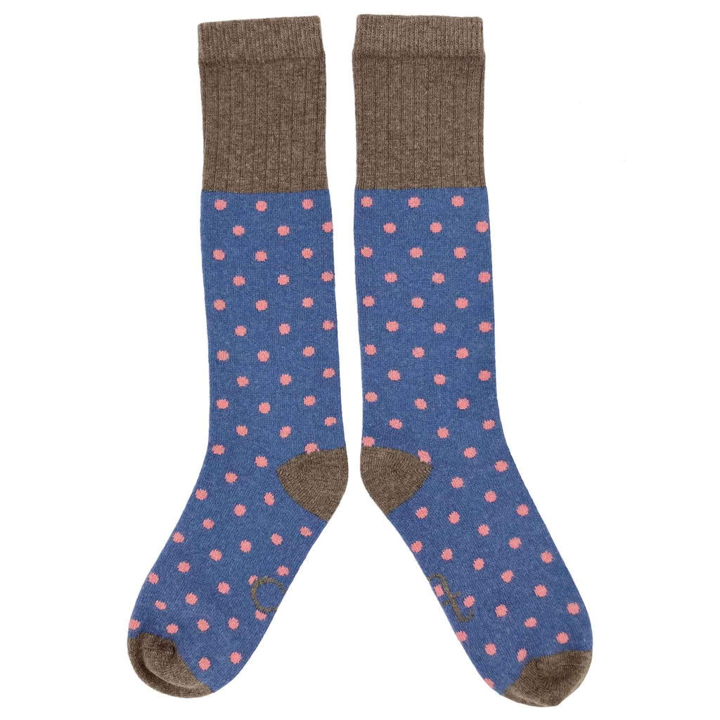 Coral and store navy socks