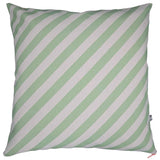 Diagonal Mint Green Stripe Cushion