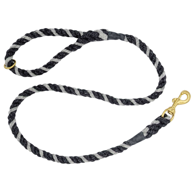 Wool Twist Dog Lead - Charcoal