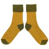 Yellow & Green Cashmere Blend Slouch Socks