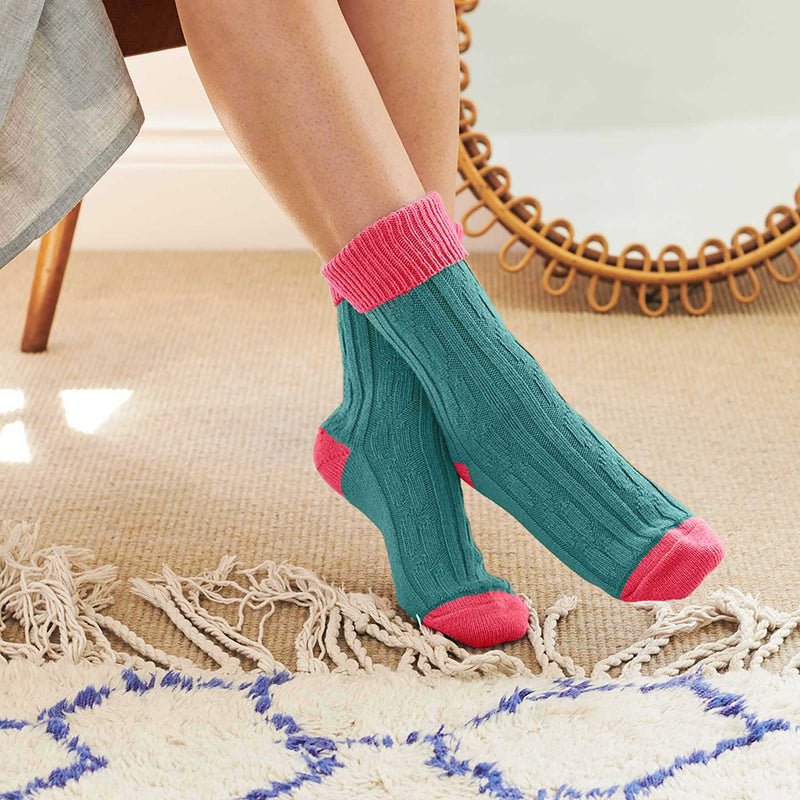 Jade & Coral Cashmere Blend Slouch Socks