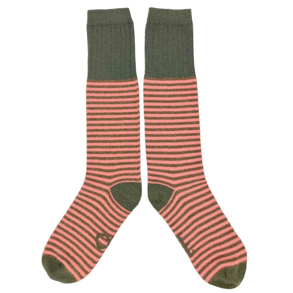 Coral, Cotton Walking Socks