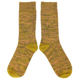 Unisex Organic Cotton Ribbed Ankle Socks - Green Marl