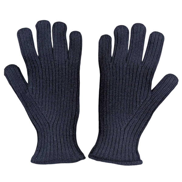 Unisex Navy Blue Rib Gloves