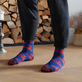 Men's Navy Lobster Lambswool Ankle Socks