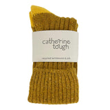 Unisex Mustard & Yellow Recycled Silk Blend Chunky Socks