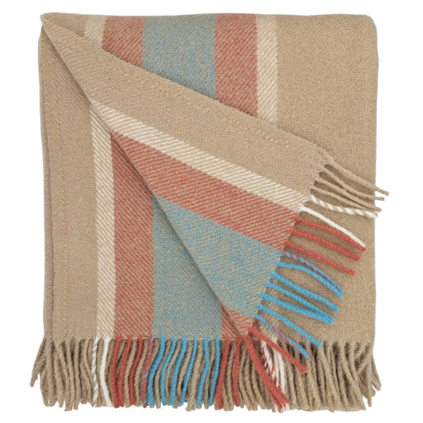 Countryside Stripe Wool Throw - Spearmint