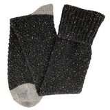 Unisex Charcoal & Grey Recycled Silk Blend Knee Socks