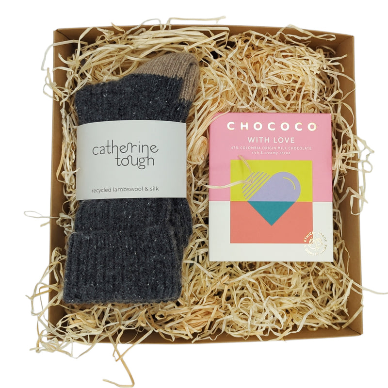 The Grey & Soft Brown Silk Gift Box - Unisex